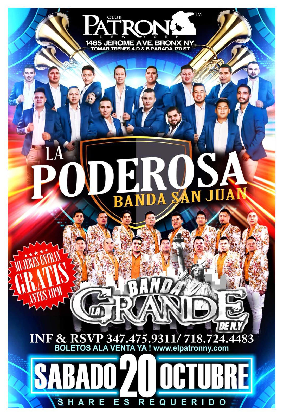 La Poderosa Banda San Juan y Banda La Grande de N.Y.