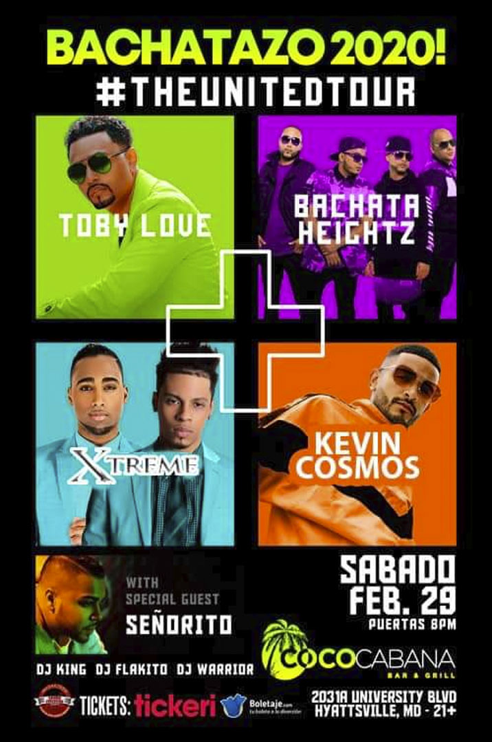 Toby Love, Bachata Heightz, Xtreme y Kevin Cosmos 