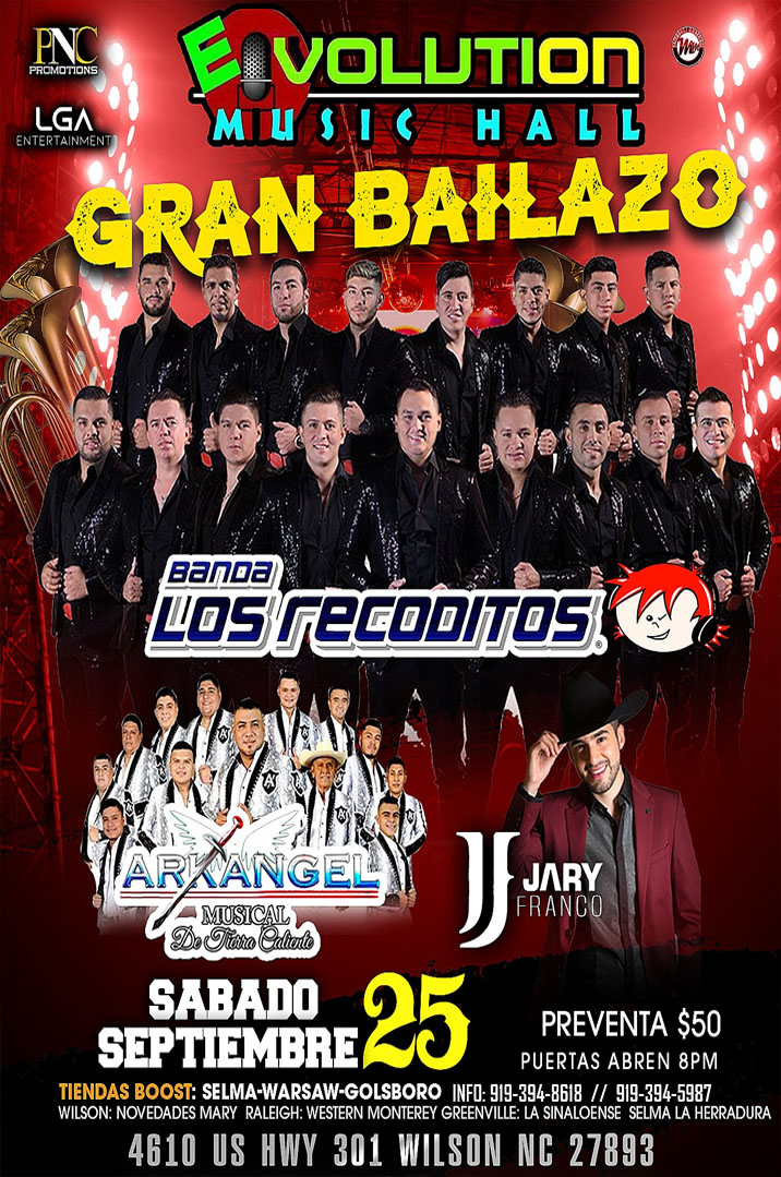 Banda Los Recoditos, Arkangel Musical y Jary Franco 