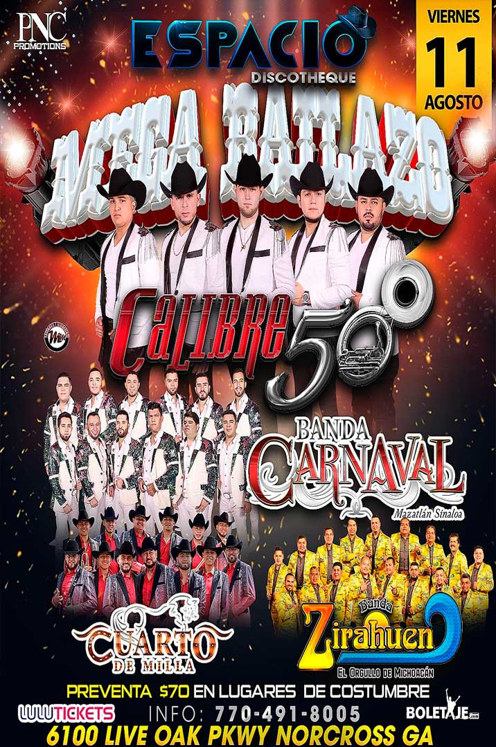 Calibre 50, Banda Carnaval, Cuarto de Milla y Banda Zirahuen
