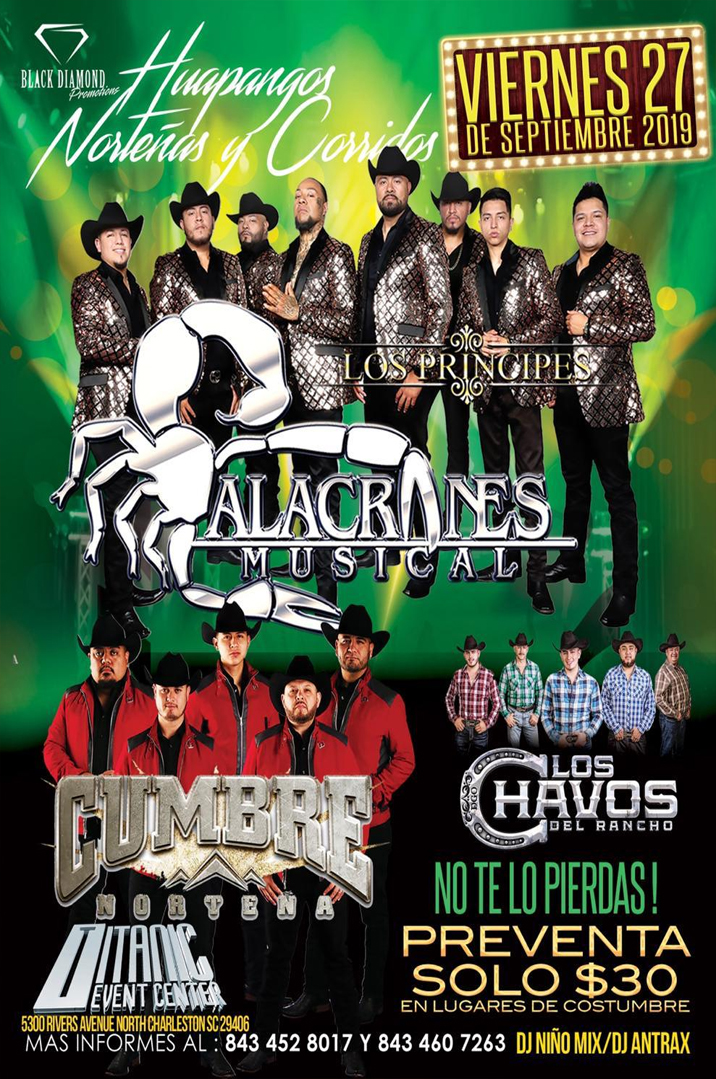 Alacranes Musical, Cumbre Norteña y Los Chavos del Rancho