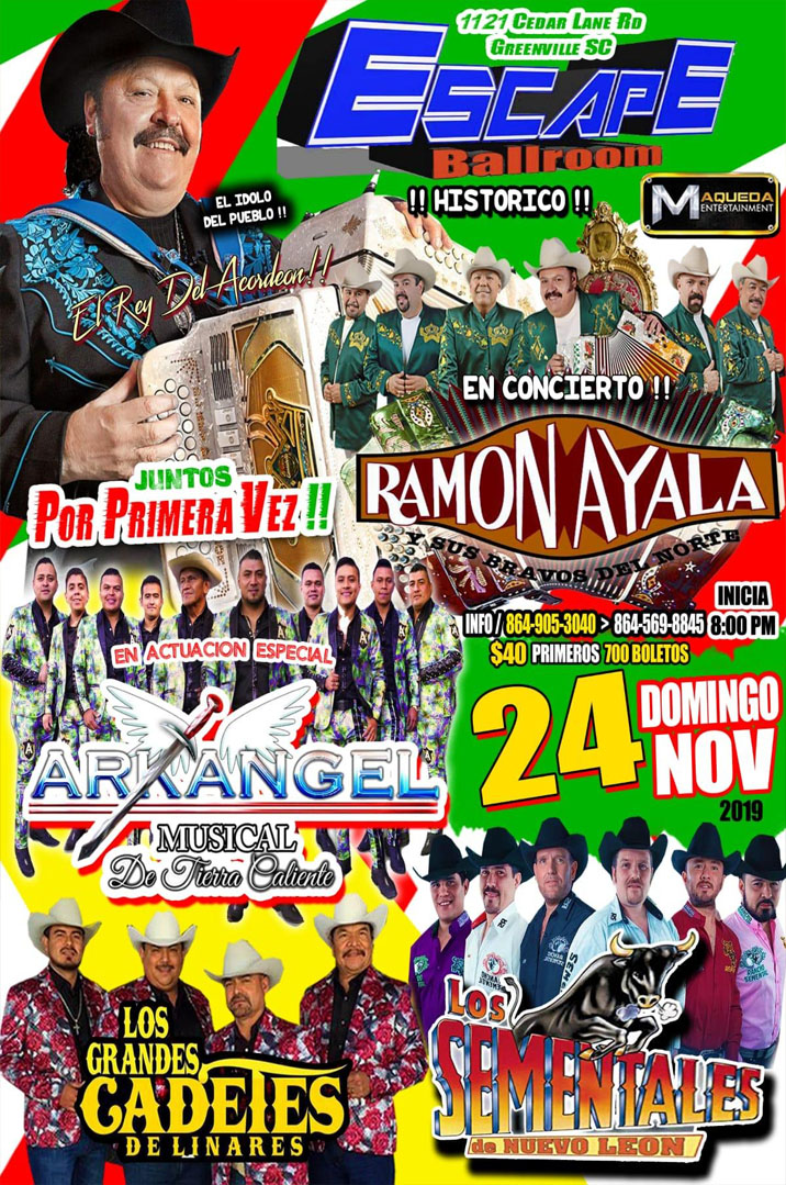 Ramon Ayala, Arkangel Musical, Cadetes de Linares y Los Sementales 